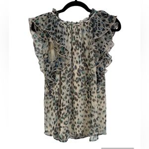 LOFT Ruffle Sleeve Blouse